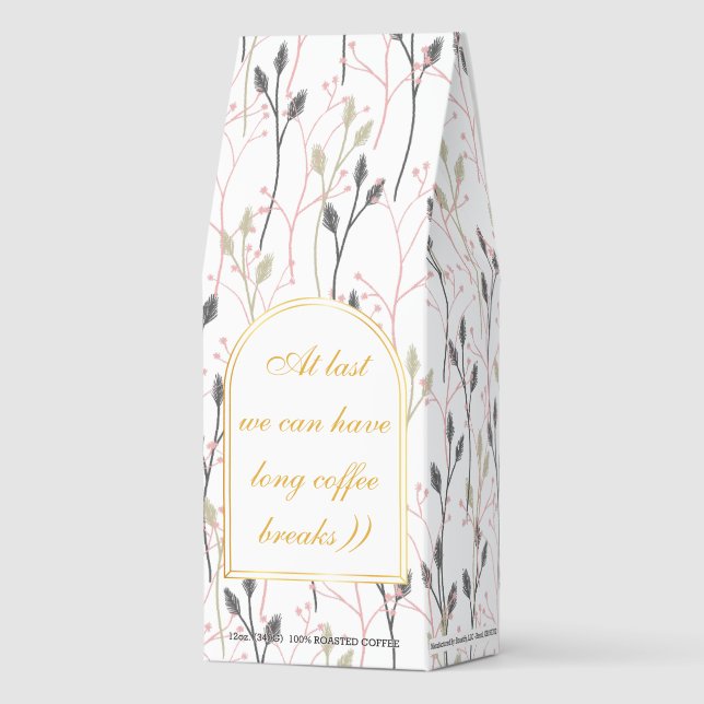 Elegant Floral Arch Retirement Party  Roasted Coffee (Front)