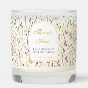 Elegant Floral Arch Retirement Party  Scented Candle
