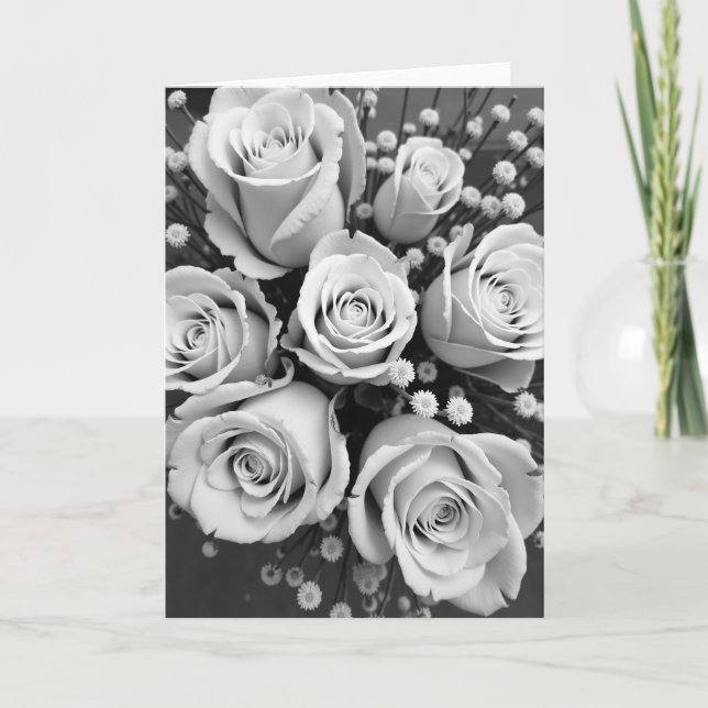 Elegant Floral Arrangement Card (Front)
