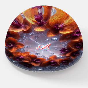 Elegant Floral Arrangement with Orchids Paperweight