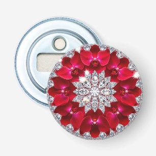Elegant Floral Arrangement with Red Orchids Bottle Opener