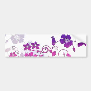 Elegant Floral Art Bumper Sticker