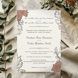 Elegant Floral Art Nouveau Formal Wedding