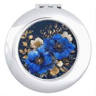 Elegant Floral Artwork Compact Mirror