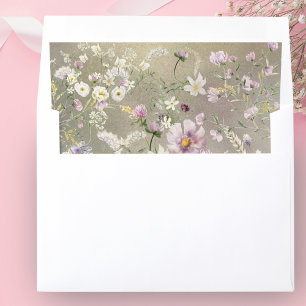 Elegant Floral Autumn Wedding Envelope Liner