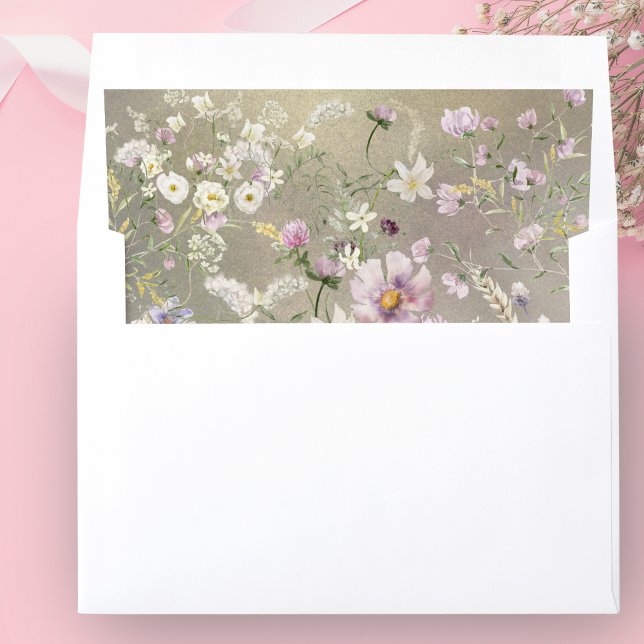 Elegant Floral Autumn Wedding Envelope Liner (Creator Uploaded)