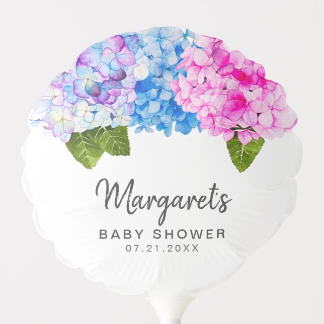 Elegant Floral Baby Shower Balloon (Front)