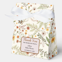 Elegant Floral Baby Shower Favor Box