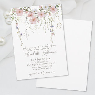 Elegant Floral Baby Shower Invitation