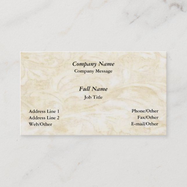 Elegant Floral Background Business Card Template (Front)