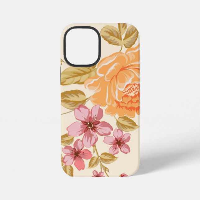 Elegant Floral Background Iphone Case (Back)