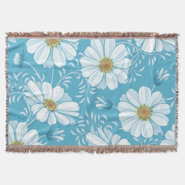 Elegant Floral Background | Throw Blanket (Front)