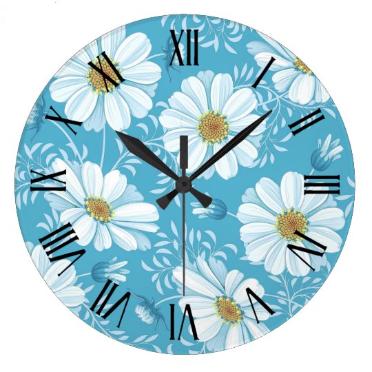 Elegant Floral Background Wall Clock