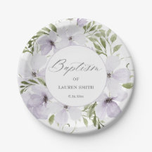 Elegant Floral Baptism Christening Script 