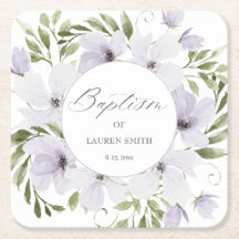 Elegant Floral Baptism Christening Script