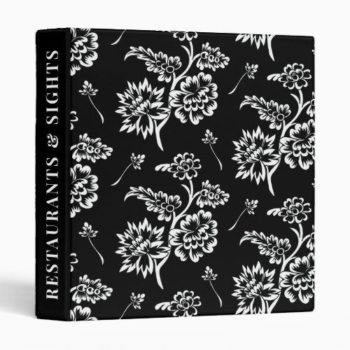 Elegant Floral Bed and Breakfast Guest Book Guide  3 Ring Binder