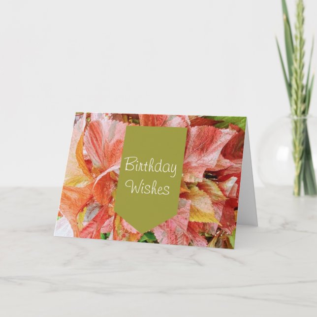 Elegant Floral Birthday Card (Front)