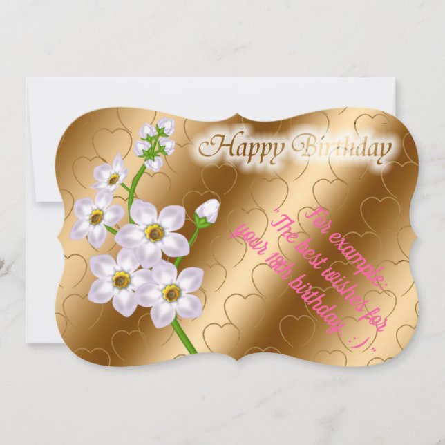 Elegant Floral Birthday Card (Front)