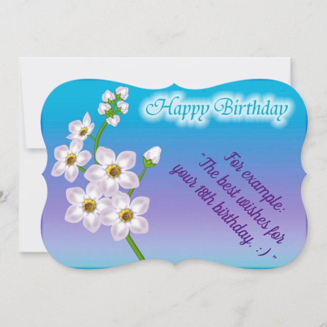 Elegant Floral Birthday Card (Front)
