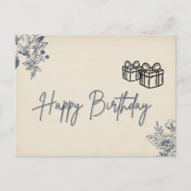 Elegant Floral Birthday Card - Delicate Floral