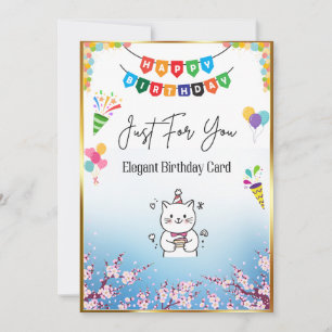 Elegant Floral Birthday Card for Her.