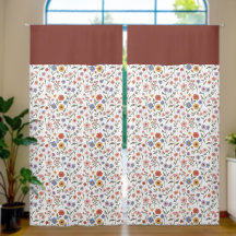 Elegant Floral Blackout Curtains, Romantic Botanic