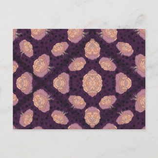 Elegant Floral Blanket – Cozy Botanical Throw Postcard