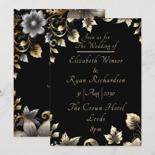 Elegant Floral Bliss Wedding Invitation