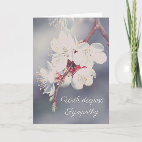 Elegant Floral Blossom Sympathy Card