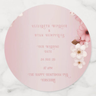Elegant Floral Blossom Wedding Invitation Design Confetti