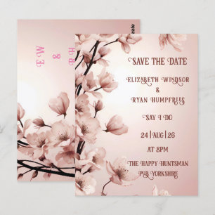 Elegant Floral Blossom Wedding Invitations