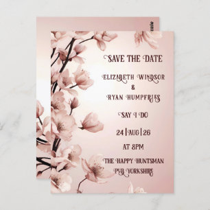 Elegant Floral Blossom Wedding Invitations