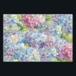 Elegant Floral Blue and Pink Hydrangea Pattern Wrapping Paper Sheets<br><div class="desc">These elegant floral wrapping paper sheets feature hydrangea blossoms in shades of blue,  lavender and pink. Perfect for wedding gift wrap and decoupage projects as well as other paper crafts. Designed by world renowned artist ©Tim Coffey.</div>