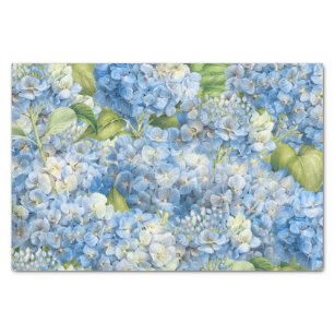 Pink plums blue hydrangea decoupage napkins – Decoupage Paper Online Shop