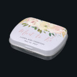 Elegant Floral Blush Pink Mint to Be Wedding Favor Candy Tin<br><div class="desc">Romantic floral wedding mint candy tin favor featuring the message " Mint to Be" in script along with watercolor flowers in blush pink, dusty rose, champagne and ivory and gold accent pieces. Below are your names and date of your wedding. These elegant mint candy tins make useful wedding favors and...</div>