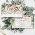 Elegant Floral Blush Pink Vintage Birds Roses Busi Business Card<br><div class="desc">"Elegant Floral Blush Pink Vintage Birds Roses Business Cards." Vintage artwork of English roses and peonies in blush pink tinged with yellow are paired with song birds and surrounded by beautiful leaf greenery. Design includes script handwriting signature and simple Sans Serif text that communicate an upscale, luxurious, modern and stylish...</div>