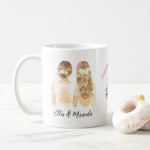 Elegant Floral Boho Blond Bridesmaid Proposal Coffee Mug
