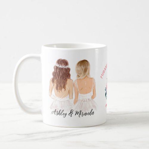 Elegant Floral Boho Girl Bridesmaid Proposal Coff Coffee Mug