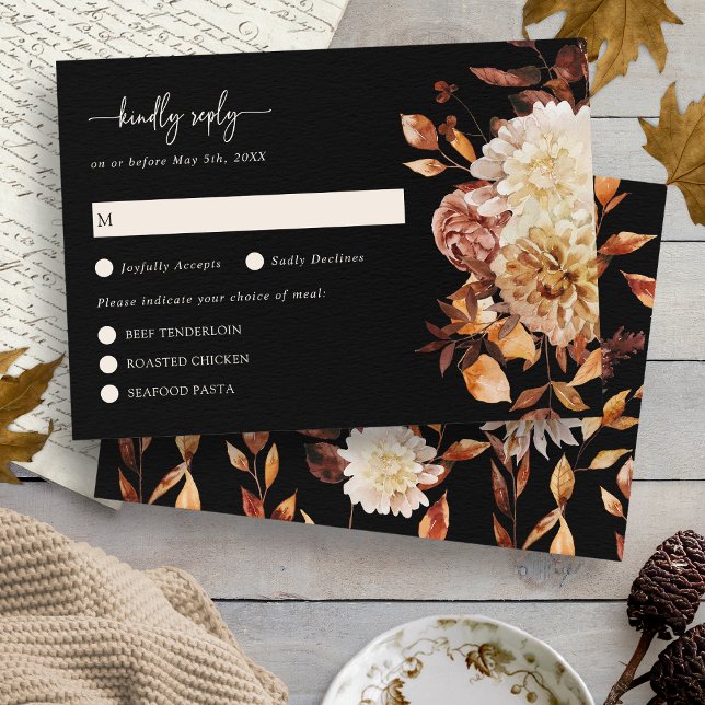Elegant Floral Boho RSVP Card (Elegant Floral Boho RSVP Card
)