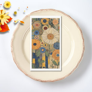 Elegant Floral Boho Thanksgiving Paper Guest Towels