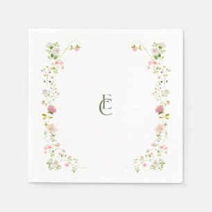 Elegant floral Boho Wedding Napkins