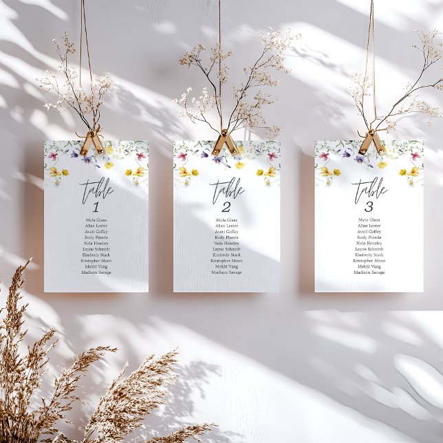 Elegant floral Boho Wedding table card (Creator Uploaded)