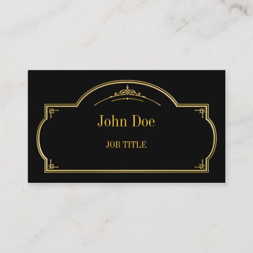 Customizable Elegant floral borders, gold business card templates