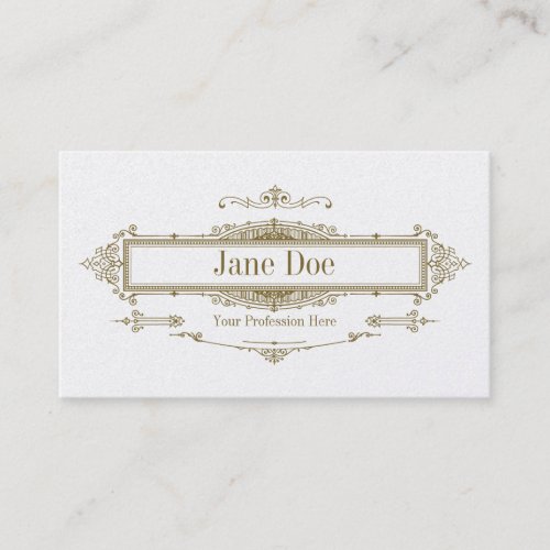 Elegant floral borders, premium gold business cards