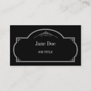 Elegant floral borders,white business card