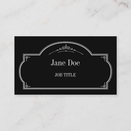 Customizable Elegant floral borders,white business cards