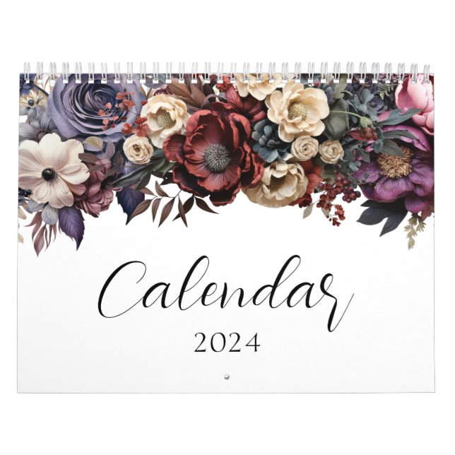 Elegant Floral Botanical Calendar (Cover)