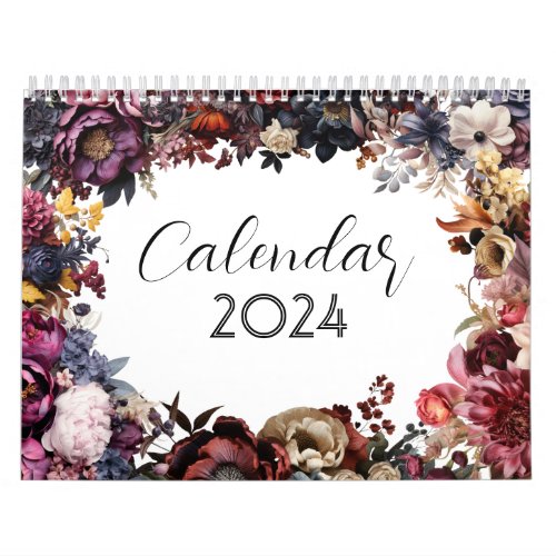 Elegant Floral Botanical Calendar