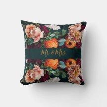 Elegant Floral Botanical Rustic Mr. & Mrs. Wedding