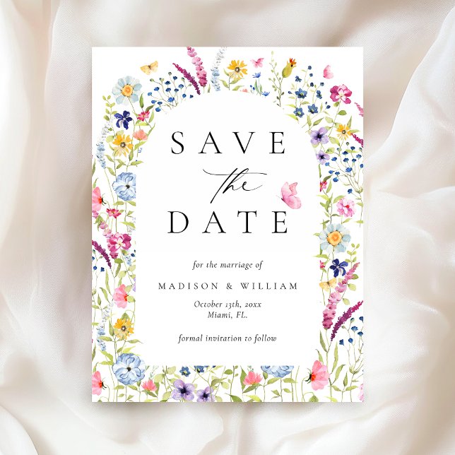 Elegant Floral Botanical Rustic Save the Date Postcard (Creator Uploaded)